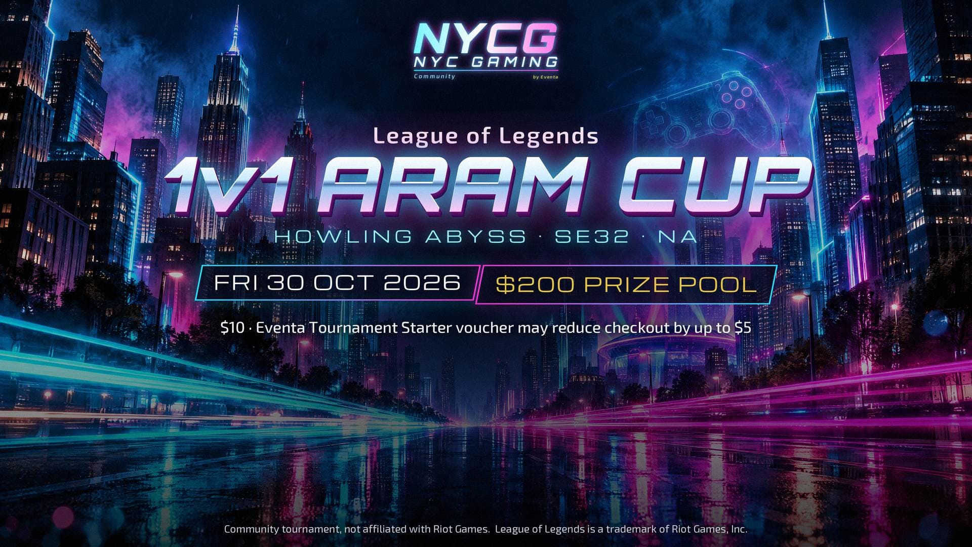 NYCG LoL 1v1 ARAM Cup 2026 cover art